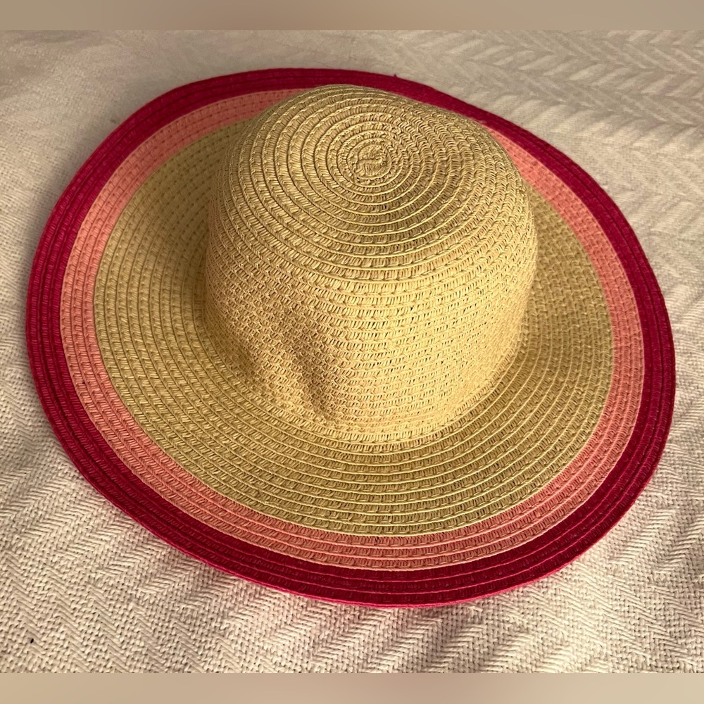 Gymboree Baby Straw Hat with Pink Brim